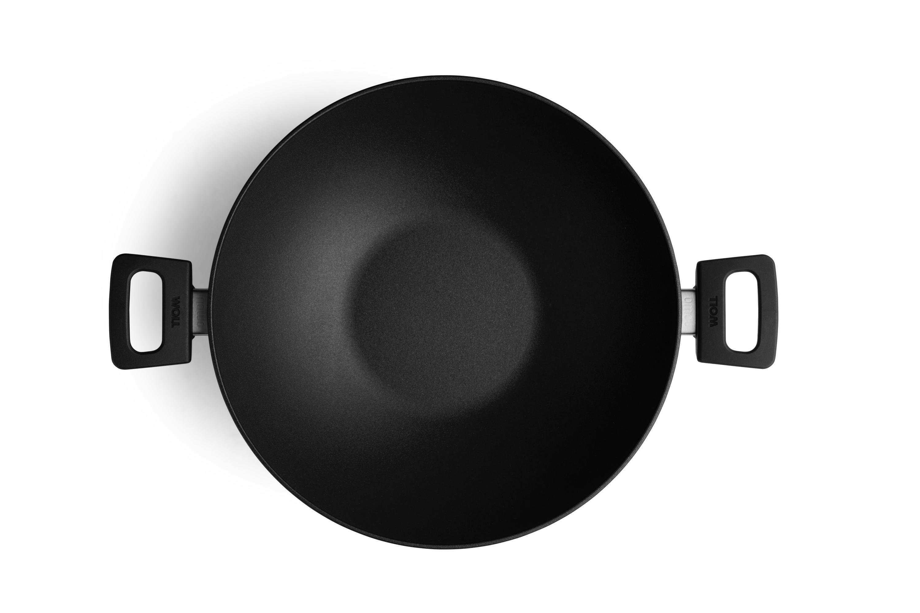1132N_1132IL_Overhead Nowo Titanium Guss-Wok Draufsicht | Alle Herdarten inkl. Induktion | 2 Seitengriffe | 32cm