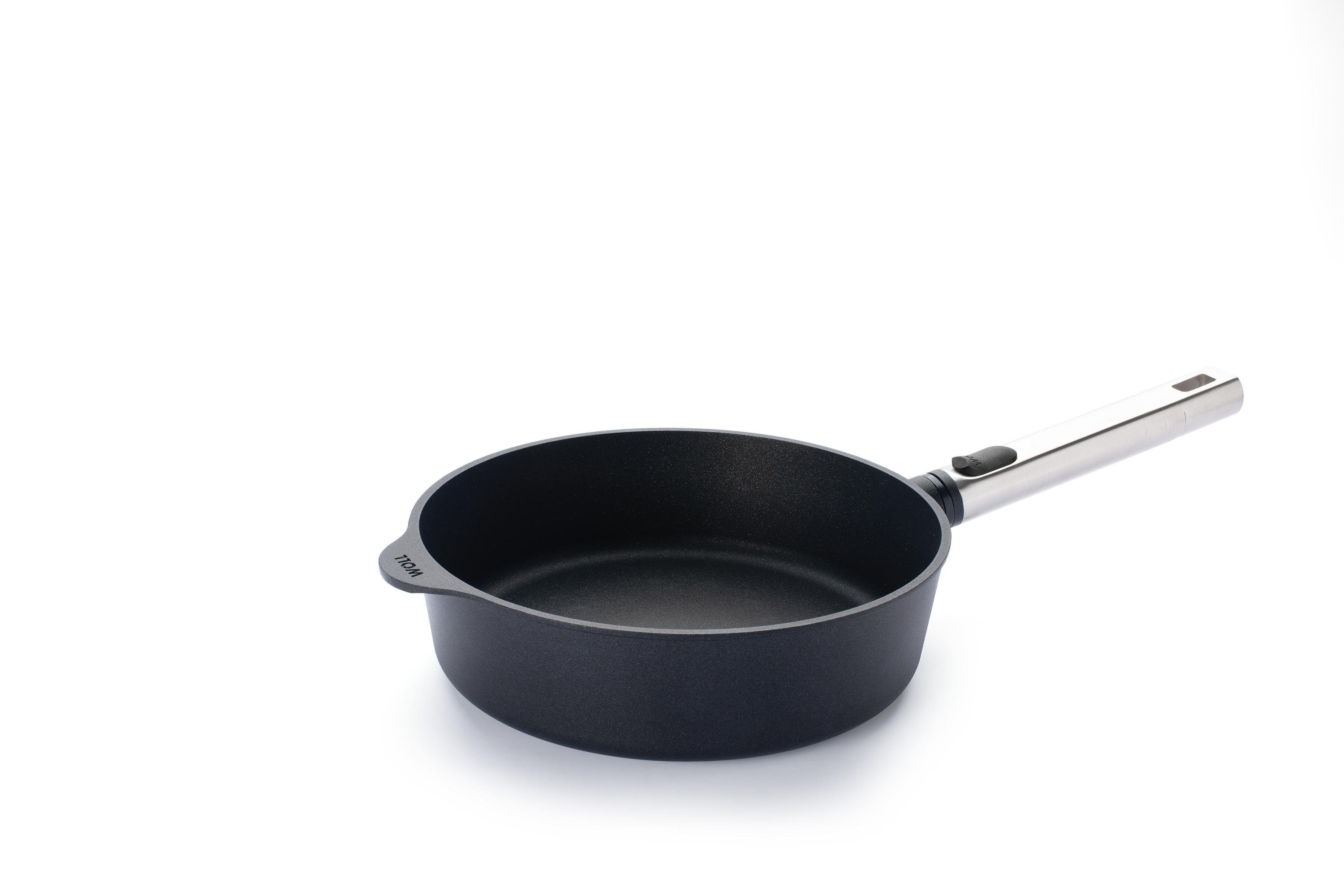 1724PLCI_3Quarter Logic XR Guss-Hochrandpfanne | Edelstahl - Abnehmbar | Alle Herdarten inkl. Induktion | 24cm
