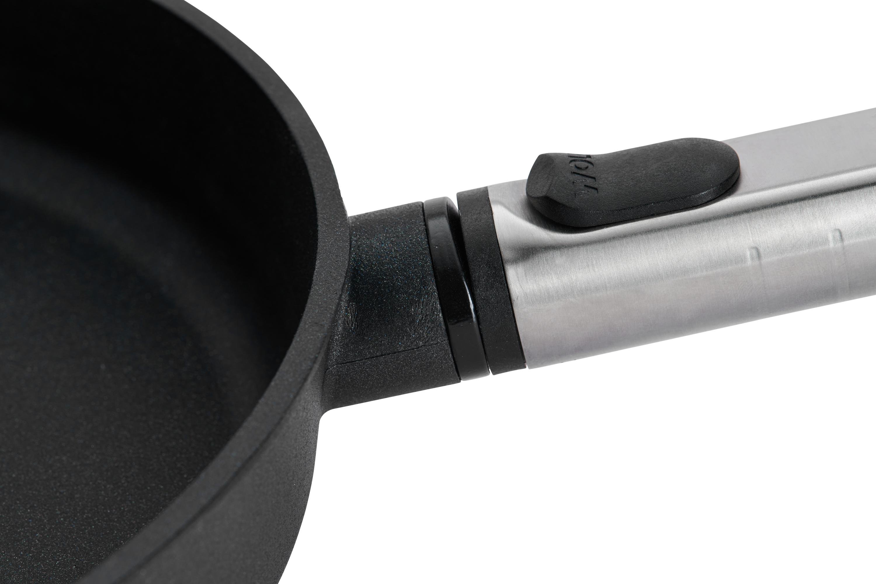 Logic XR Gusspfanne Detailansicht | Edelstahl - Abnehmbar | Alle Herdarten inkl. Induktion | 28cm