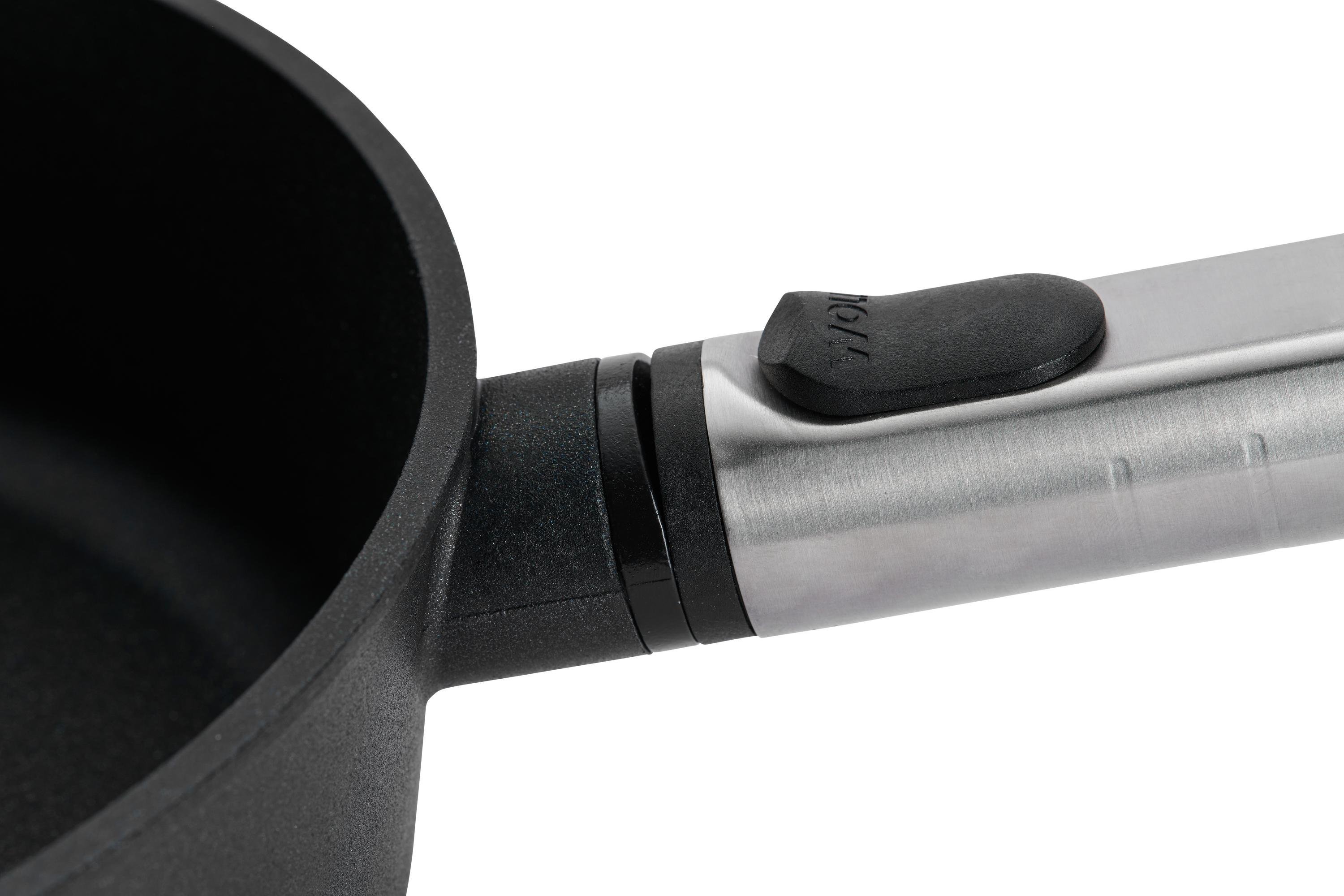 Logic XR Guss-Hochrandpfanne Detailansicht | Edelstahl - Abnehmbar | Alle Herdarten inkl. Induktion | 24cm