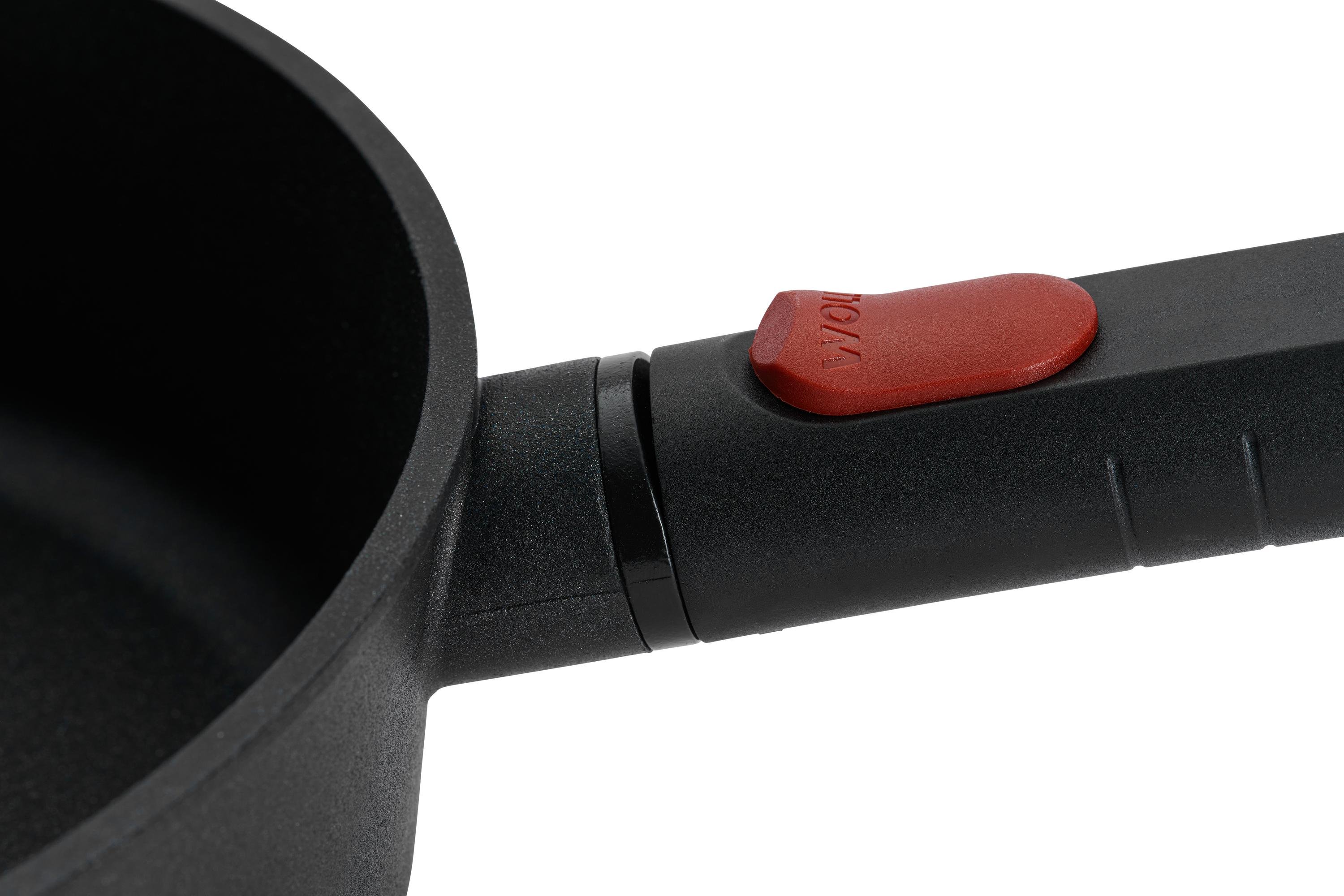 1724LCI_DetailWlNkJ3cKuOaep Eco Logic QXR Guss-Hochrandpfanne Detailansicht | Stiel - Abnehmbar | Alle Herdarten inkl. Induktion | 24 cm